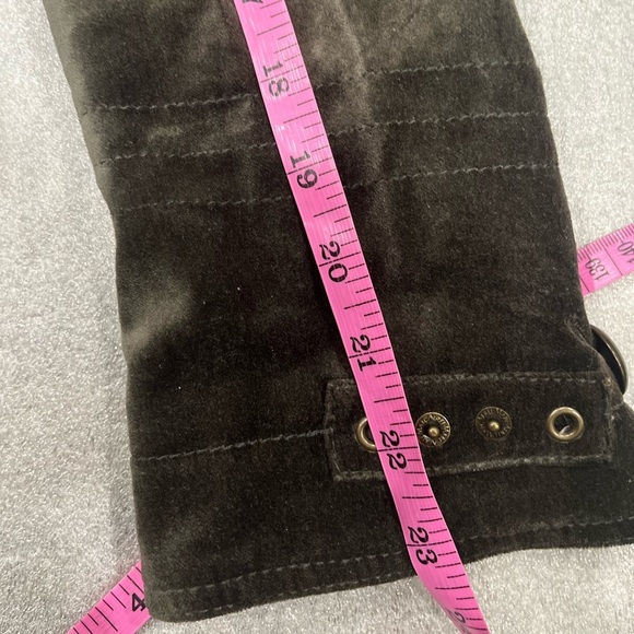 [S/M]Marc Aurel Dark Green Velvet Blazer Pockets Military Hippie Chic - Picture 15 of 15